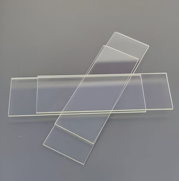 Microscope Transparent Glass Slides (75 x 25 x 1.3 mm) - Pack of 100 | High-Quality Transparent Blank Slides for Microscopy