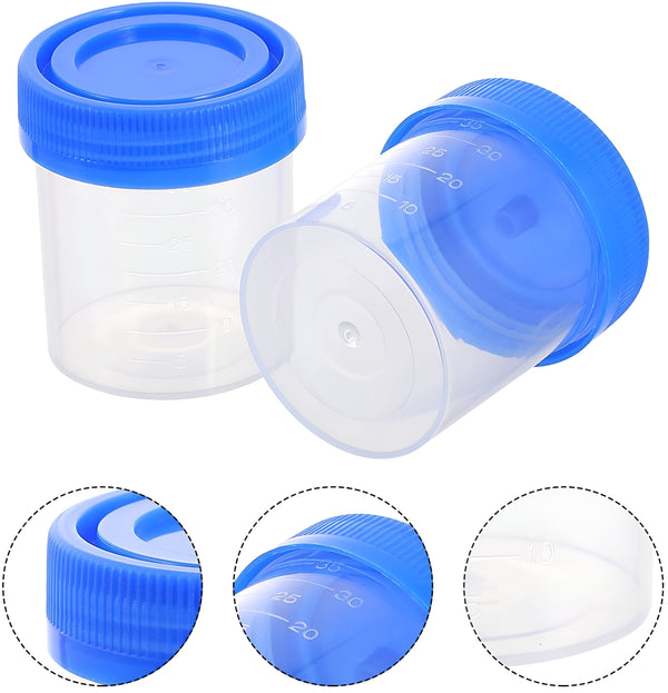 Plastic Transparent Urine Container 50ML Non -Sterilized (Pack of 50)