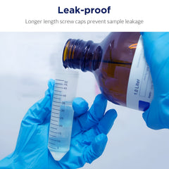 Non- Sterilized Transparent 50ml Graduated Centrifuge Tube, Polyproplyene, Conical Bottom,Leak Proof Tubes Pack of 50