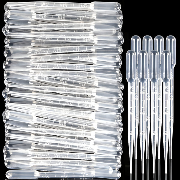 Laboratory Transparent Pasture Pipette/Dropper- 3 ML Pack of 100